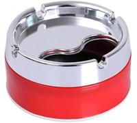 Cendrier 1 paquet de cendrier rond en acier inoxydable avec couvercle pivotant cendrier à cigarettes portable cendrier de bureau à domicile cendrier de bureau intérieur extérieur Cendrier anti odeur