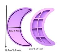 Cendrier À Bijoux En Résine Époxy Cristal, Plateau De Rangement En Béton En Forme De Lune, Moules En Silicone Pour Ornements De Maison