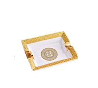 Cendrier à cigares céramique exquise pour extérieur ou intérieur Fumer Le Cigare Conception De Conduit De Gros Calibre Convient pour Le Bureau couleur blanc,White-M