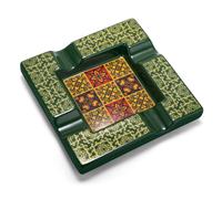 Cendrier À Cigares En Céramique,Carré,Laguna,4 Supports,1 Fente Gênante,Table,Grand Cendrier Pour La Maison Avec Boîte - Type Green