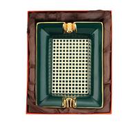 Cendrier à cigares en céramique pour la maison et le salon - Grand cendrier créatif de luxe - Accessoires carrés