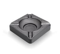 Cendrier à cigares pour intérieur, terrasse, extérieur, maison, bureau, cendrier à cigares pour homme, plateau à cigares en métal, cendrier à 4 emplacements (taille D unique)