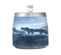 Cendrier à cigarettes Wolf Landscape Mountain Cendrier sans fumée inodore coupe-vent sans fumée Cendrier maison cendrier