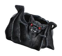 Cendrier à Motif Chauve-souris Halloween en Résine Noire pour Bureau | Décor Halloween, Espace Interne Large la Dispersion des Cendres, pour Cigares et Parfum, Salon ou Bar