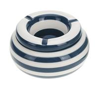 Cendrier à vent en céramique à rayures, 3 découpes, couleurs assorties, diamètre 110 mm