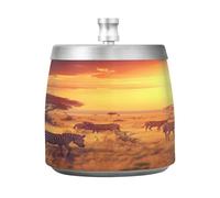 Cendrier Africain Sunset Zebra Cendrier Cigarette Sans Fumée Inodore Coupe-Vent Cendrier Maison Cendrier