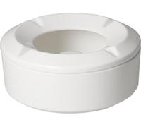 Cendrier 'Atakor' - Cendrier robuste en mélamine avec couvercle - Idéal pour l'extérieur, le balcon, le camping ou le voyage - Le cendrier assure la propreté et l'ordre blanc