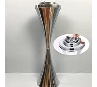 Cendrier autoportant - Cendrier de sol pour cigares pour terrasse - Cendrier haut de jardin avec couvercle chromé - Support réglable pour terrasse