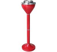 Cendrier avec colonne Cendrier vertical for salle de bain, entrée d'ascenseur, salon, bureau couvert, grand fumeur sur pied for cendres(Red)