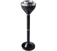 Cendrier avec colonne Cendrier vertical for salle de bain, entrée d'ascenseur, salon, bureau couvert, grand fumeur sur pied for cendres(Black)
