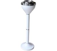 Cendrier avec colonne Cendrier vertical for salle de bain, entrée d'ascenseur, salon, bureau couvert, grand fumeur sur pied for cendres(White)