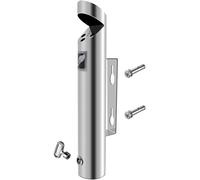 Cendrier avec colonne Poubelle à cendres murale verrouillable en acier inoxydable, grande capacité de 2 L, for la rue, for zones sans fumée, plateau métallique suspendu