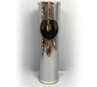 Cendrier avec colonne Poubelle à cigarettes en métal haute for l'extérieur avec couvercle, réceptacle à mégots de cigare commercial, cendrier noir durable for fumeurs(Silver)