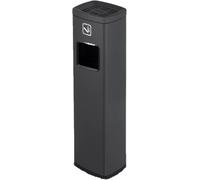 Cendrier avec colonne Poubelle d'extérieur sur pied en acier inoxydable, broyeur à cigarettes for terrasse, jardin, bureau, restaurant, hôtel, bar, durable(Matte Gray)