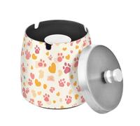 Cendrier avec couvercle, jolies pattes de chien, sans fumée, coupe-vent, support de cendres lourd pour la maison, le jardin, le bureau, les fumoirs pour femmes et hommes