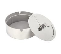 Cendrier avec couvercle pour cigarettes, en acier inoxydable, sans fumée, sans odeur, coupe-vent, cendrier d'extérieur lourd caché, cendrier de table moderne pour la maison, le