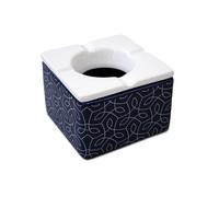 Cendrier bleu foncé type marocain en céramique