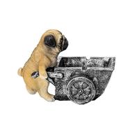 Cendrier bouledogue et petit cochon, cendrier à cigares de table pour bureau à domicile, mignon et drôle, pour patio extérieur, fête à domicile, bureau, un cadeau humoristique pour hommes et femmes(Ma