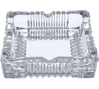 Cendrier carré en verre, grand design cristal, décoration intérieure ou extérieure