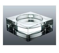 Cendrier carré en verre transparent pour intérieur et extérieur, 10 cm, petit cendrier créatif pour la décoration de la maison