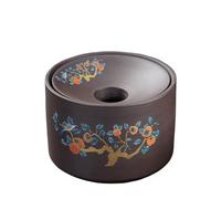 Cendrier Cendrier en argile violette avec couvercle forme d'entonnoir, idéal for la maison, le salon, bureau ou table basse, afin d'éviter que les cendres ne s'éparpillent Cendrier pour fumeurs