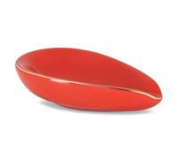 cendrier chacom en céramique rouge et doré