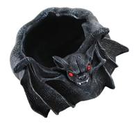 Cendrier Chauve-souris Halloween Ambiance Halloween en Résine Noire | Décor Créatif, Espace Interne Large, pour Cendre de Cigare, Bar ou Maison