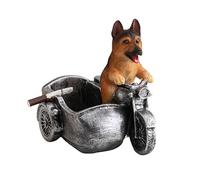 Cendrier Chien sur Moto, Design Anti-Cendre Volante Créatif avec Motif Élégant pour Décor Bureau Maison,B