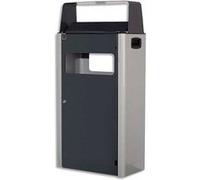 Cendrier corbeille d'extérieur sur pied économique 8+30 Litres - Dimensions L29 x H100 x P25 cm G