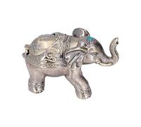 Cendrier Coupe-vent éléphant Vintage avec Design en Relief, Cendrier à Cigares en Métal Antidérapant et Stable pour L'extérieur, le Bureau et la Maison