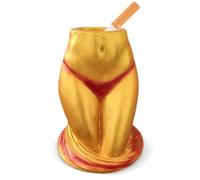 Cendrier créatif doré en forme de bikini - Porte-cigares et cigarettes, décoration moderne personnalisée pour la maison, le bureau et le bar, cadeau unique pour les fumeurs