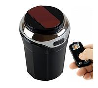 Cendrier de Cigarette de Voiture Détachable Allume-Cigare avec Bleu LED Porte-Gobelet sans Fumée Auto-extinction