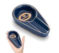 Cendrier de pour l'extérieur céramique, Portable Cendrier de pour la maison, Patio, Voyage(Bleu)