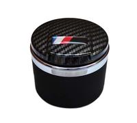 Cendrier de voiture pour BMW 1/3/5/7 Series et X1/X3/X5/X6, avec lumière LED et couvercle (Fibre de carbone)