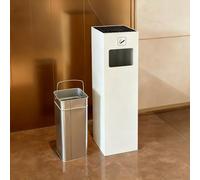 Cendrier d'extérieur avec corps intérieur amovible pour une élimination des cendres très résistante dans les zones de fumage publiques et les jardins