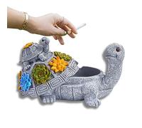 Cendrier d'extérieur avec couvercle, cadeau fantaisie, cendrier d'extérieur avec mini couvercle tortue, cadeau pour fumeurs, cigares à cigarettes, accessoire de jardin Tarrapu