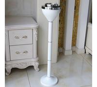 Cendrier d'extérieur avec couvercle - Grand réceptacle de cigarette pour terrasse, jardin et balcon - Cendrier argenté pour une élimination efficace