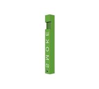 Cendrier d'extérieur carré en acier inoxydable émaillé au four, cendrier mural avec serrure - Vert
