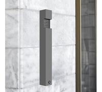 Cendrier d'extérieur chromé en acier pour patios, jardins, hôtels, pubs et bureaux. Réceptacle gris durable, parfait pour les mégots de cigarettes