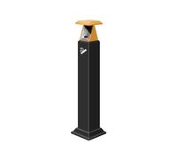 Cendrier d'extérieur double concave en acier inoxydable - Colonne de cendres debout pour l'extérieur (jaune)