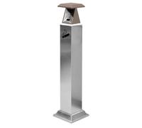Cendrier d'extérieur en Acier Inoxydable avec Couvercle, Poubelle à Cigarettes Durable pour Fumeurs, Support métallique Commercial Personnalisable, Design résistant à la Pluie (Argent et mar