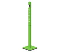 Cendrier d'extérieur en acier inoxydable fin pour les centres commerciaux - Durable - Design vert élégant - Idéal pour les espaces publics