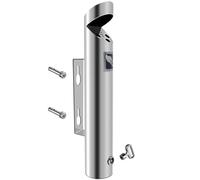 Cendrier d'extérieur en acier inoxydable - Fixation murale ou au sol pour usage commercial et jardin