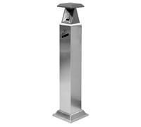 Cendrier d'extérieur Personnalisable en Acier Inoxydable avec Couvercle - Cendrier à Cigarettes Durable pour Usage Commercial, Support en métal résistant aux intempéries (argenté et Gris)