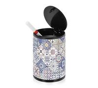 Cendrier d'extérieur portugais espagnol italien pour cigarettes avec couvercle en acier inoxydable portable amovible pour patio, cuisine, véhicule