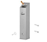 Cendrier d'extérieur pour cigarettes et cigares, station de fumage murale pour usage commercial - Cendrier haut et coupe-vent en acier inoxydable pour terrasse