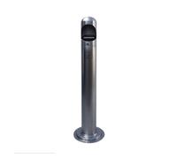 Cendrier d'extérieur pour zone de fumage publique - Pilier de cendres debout - Colonne de mégots de cigarettes en acier inoxydable