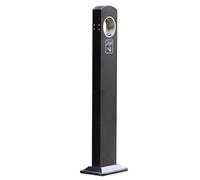 Cendrier d'extérieur sur pied vertical en acier inoxydable pour centres commerciaux, design colonne de suie, colonne de cendres résistante aux intempéries et durable pour espaces publics