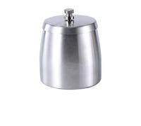 Cendrier En Acier Inoxydable Avec Couvercle, Cendrier D'extérieur, Cendrier Coupe-vent Et Résistant À La Pluie Pour Cigarettes, Cendrier En Métal Avec Couvercles Pour L'extérieur ( Color : Silver )