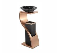 Cendrier en Acier Inoxydable avec Seau Amovible, modèle de Support Contre basculement, pour terrasse et Bureau, 74cm de Haut, hygiénique et Stable